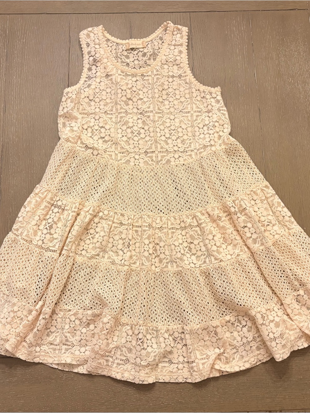 Women’s small Cream Lace Tiered Dress - Altar’d State